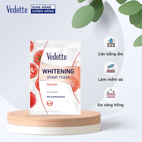 Mặt nạ giấy trắng da vedette cà chua 22ml mntd-cc-mm0022