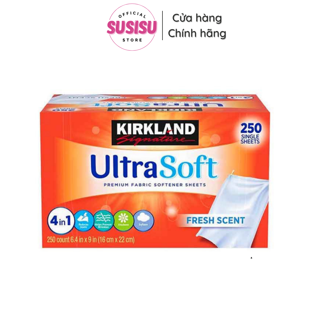 Giấy nến giặt xả thơm quần áo kirkland fabric softener - giấy sấy xả thơm quần áo kirkland