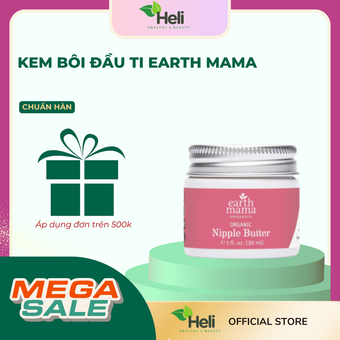 Kem bôi đầu ti Earth Mama Organic Nipple Butter 30ml, 60ml, cho mẹ sau sinh,nứt cổ gà [ mẫu mới ,date xa]