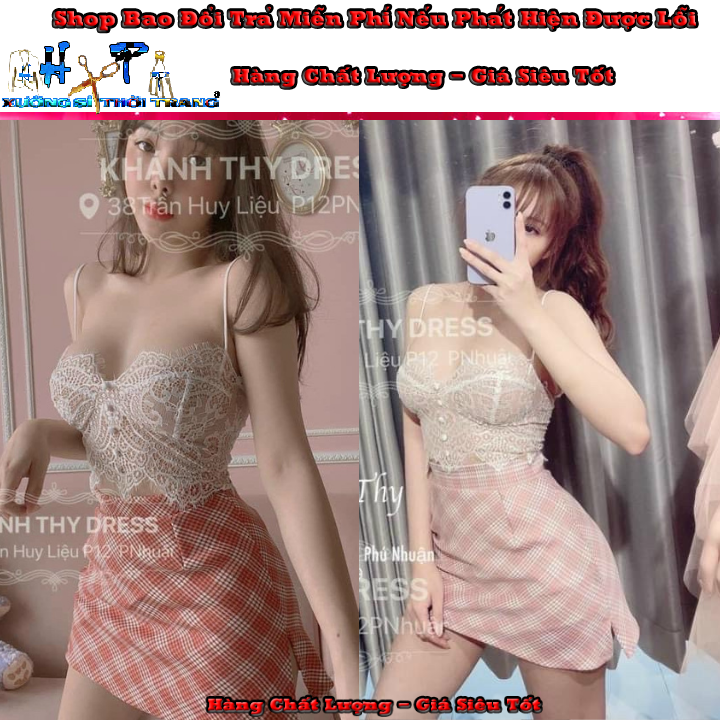 Áo hai dây ren không có mút ngực A17