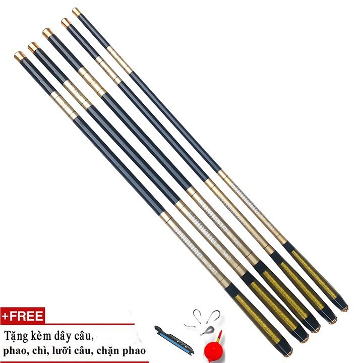 Cần câu tay shimano 5h cacbon cao cấp