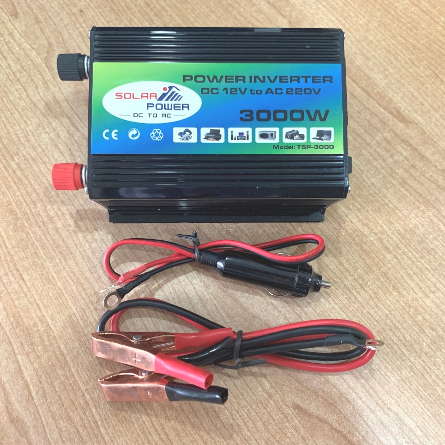 Máy chuyển đổi kích điện  bình ắc quy 12V lên 220V chịu tải 300W INVERTER dùng tại gia đình, trên ô tô, nhà xưởng, cấp điện 220V cùng lúc cho nhiều thiết bị - BẢO HÀNH 6 THÁNG (mã TS29)