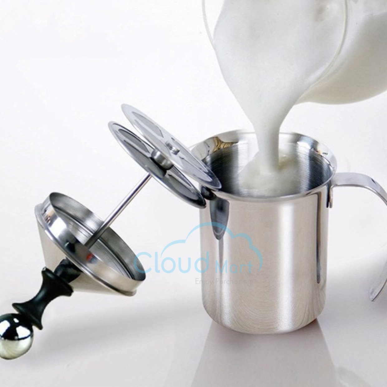 Ca đánh sữa lạnh tạo bọt inox 800ml