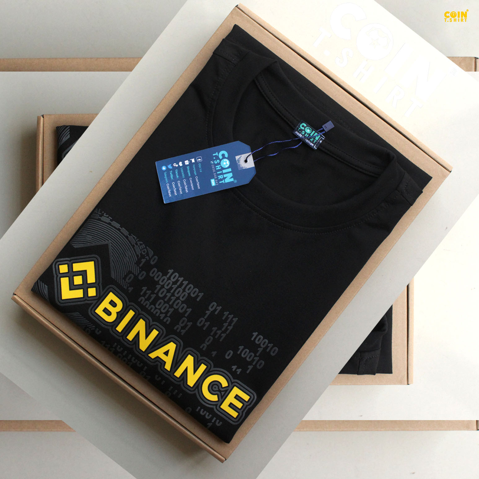 Áo thun cao cấp binance, bitcoin, cointshirt