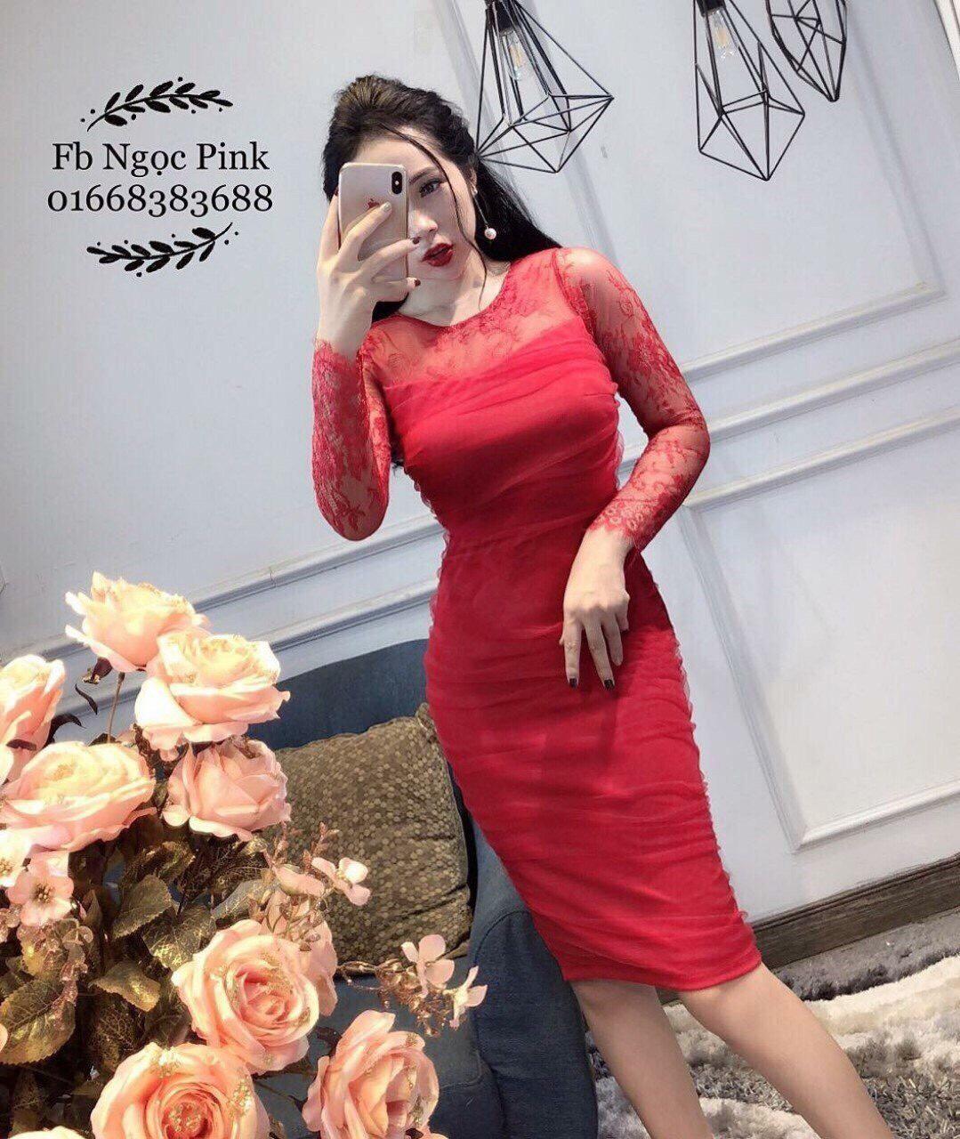 Đầm cát hàn tay ren
