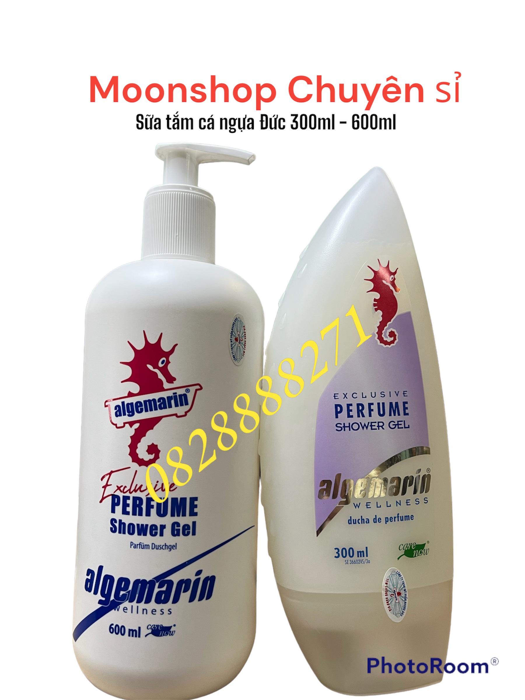 Chính hãng - sữa tắm cá ngựa algemarin perfum 600ml / 300ml - hàng chuẩn đức moonshop