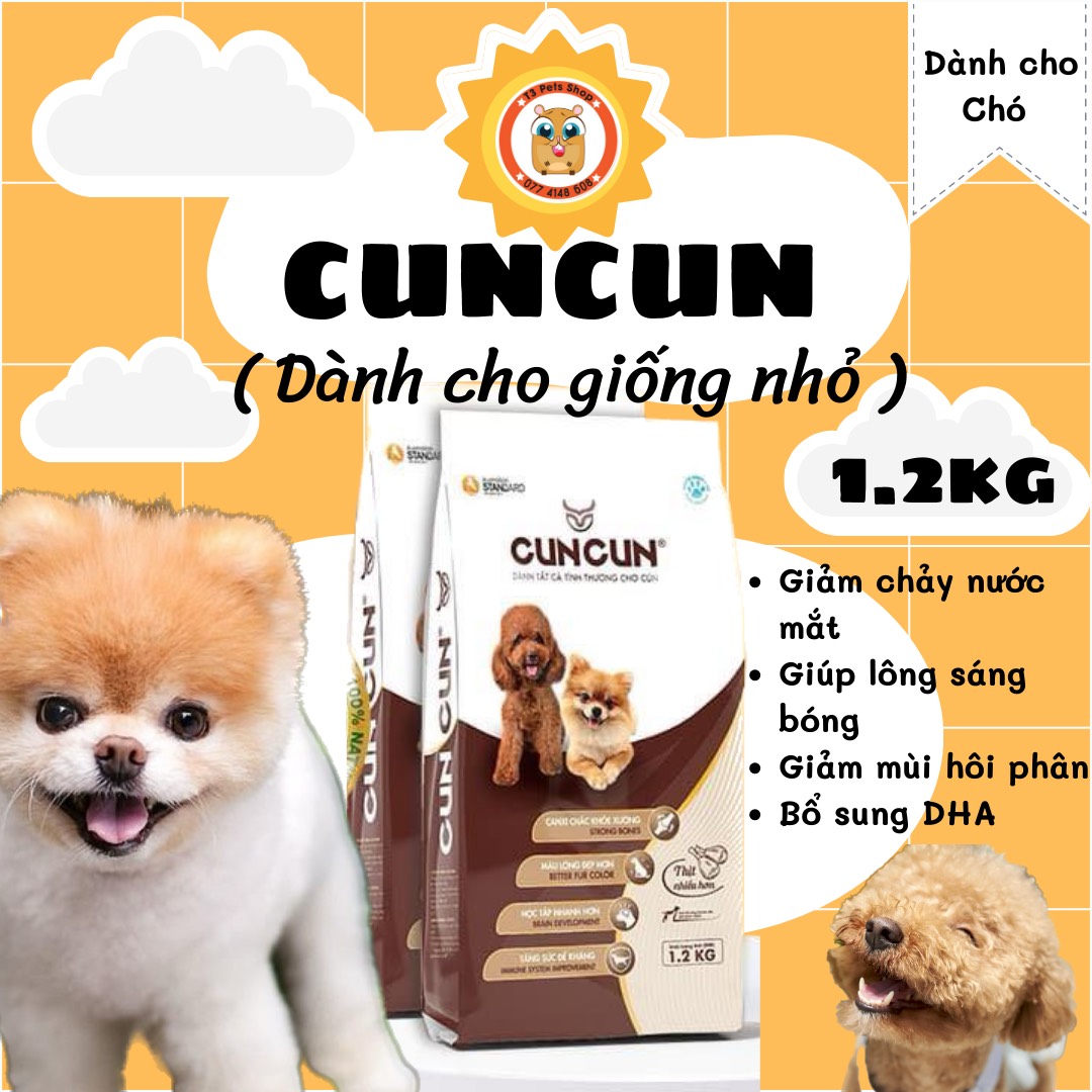 thức ăn Hạt hiệu CUN CUN  dành cho chó (trưởng thành, poodle, phóc, Pom,....)