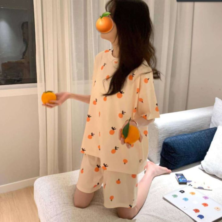 Đồ bộ mặc nhà cộc tay thun sữa mềm mịn mát mẻ dễ thương