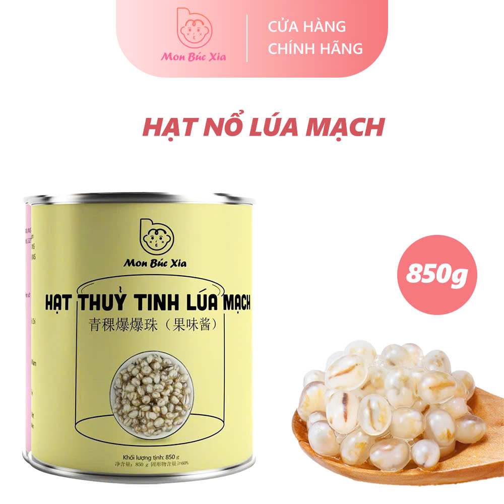 Hạt Nổ Lúa Mạch Đóng Lon 850g - Ăn Là Ghiền Nhiều Thạch Ít Nước
