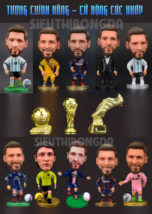 Tượng cầu thủ Lionel Messi cử động các khớp tạo dáng linh hoạt