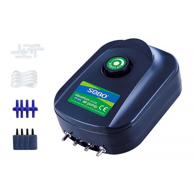 Máy sủi khí oxy 4 vòi sobo vs988, 4m dây, 4 đá sủi - máy sủi khí oxi cho hồ cá, bể cá cao cấp - guppyxanh