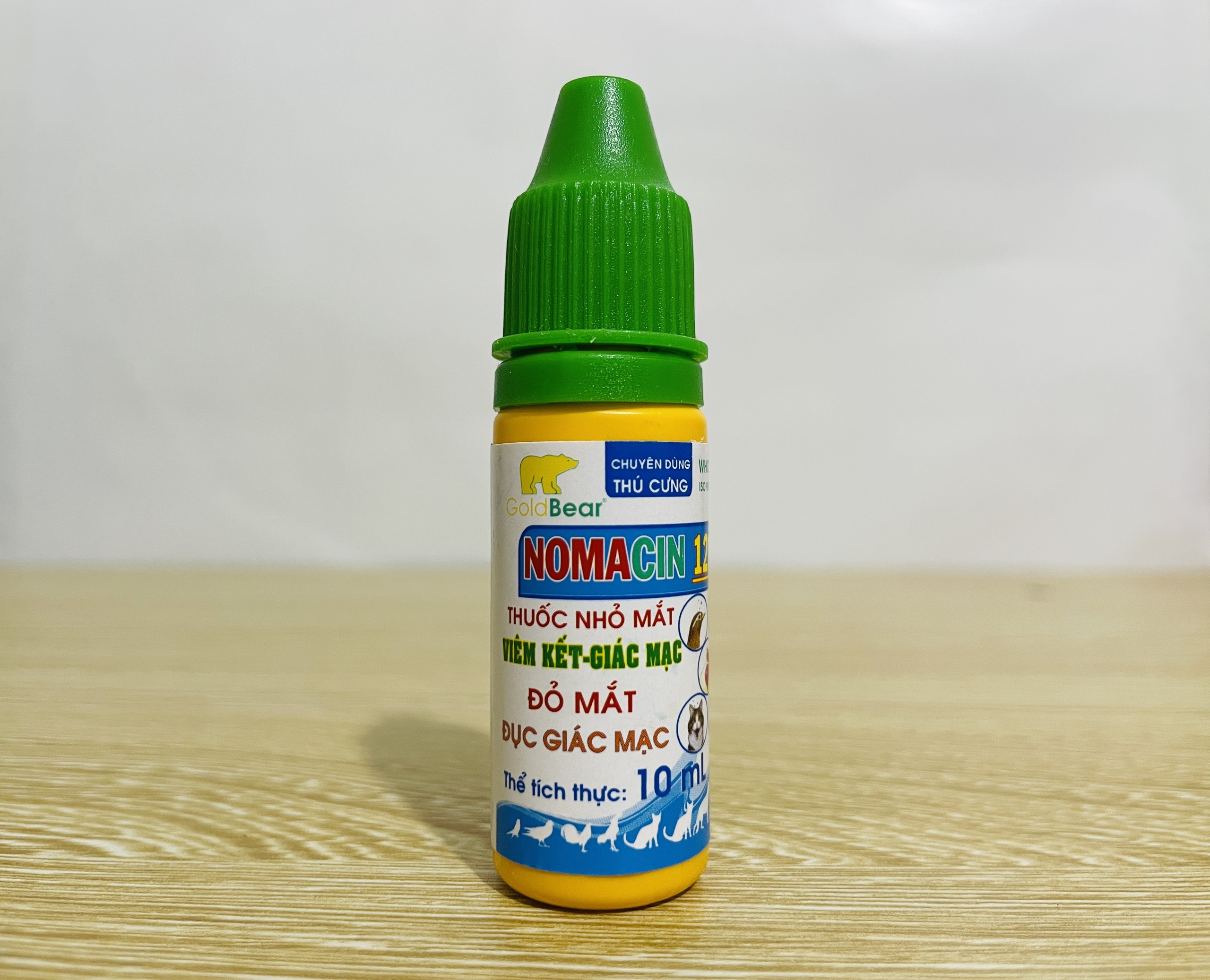 NOMACIN 121 [Chai 10ml] - Tr.ị viêm giác mạc, tai, mũi cho gà, chó, mèo