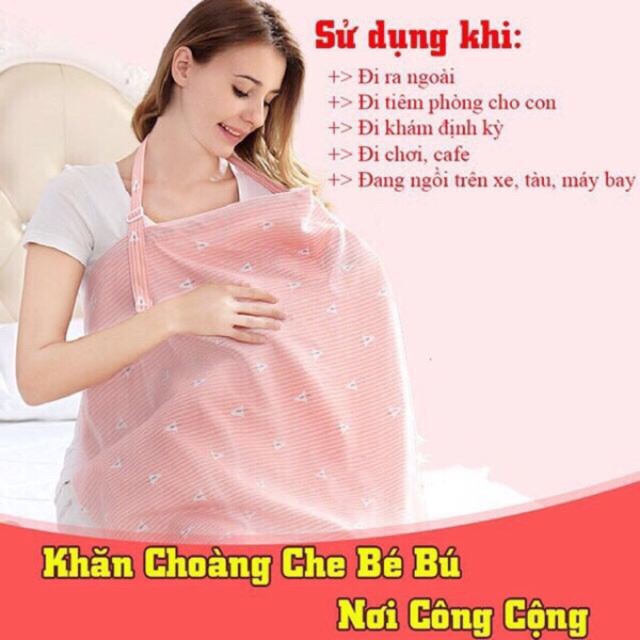 (FREESHIP ĐẾN 50k) Khăn choàng Cotton cho bé bú khi ra ngoài tiện ích (Việt Nam) NAM3
