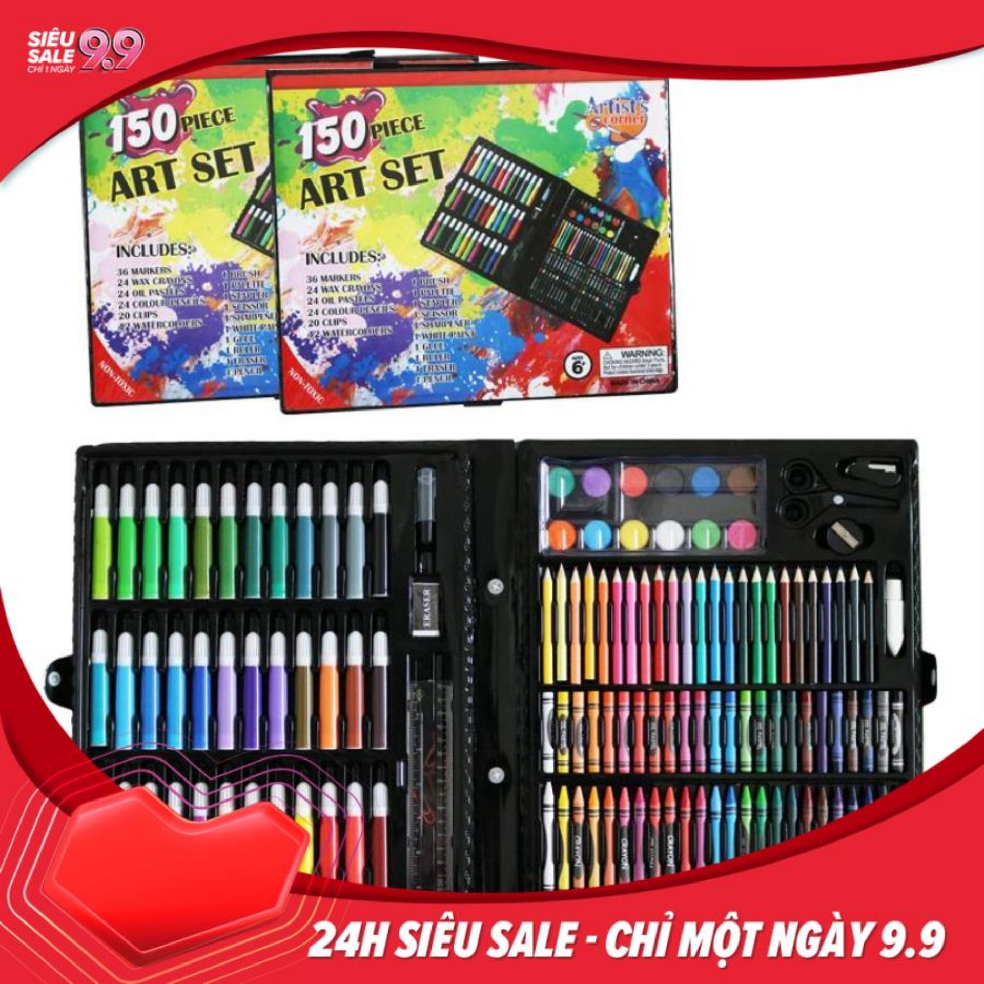 Hộp bút màu 151 chi tiết giá rẻ thỏa sức sáng tạo bé  - Bộ Bút màu học sinh - Bút Màu Chuyên Nghiệp Vẽ Tranh- Bút Chì Vẽ Tranh Nghệ Thuật -Dụng Cụ Học Sinh Tmark