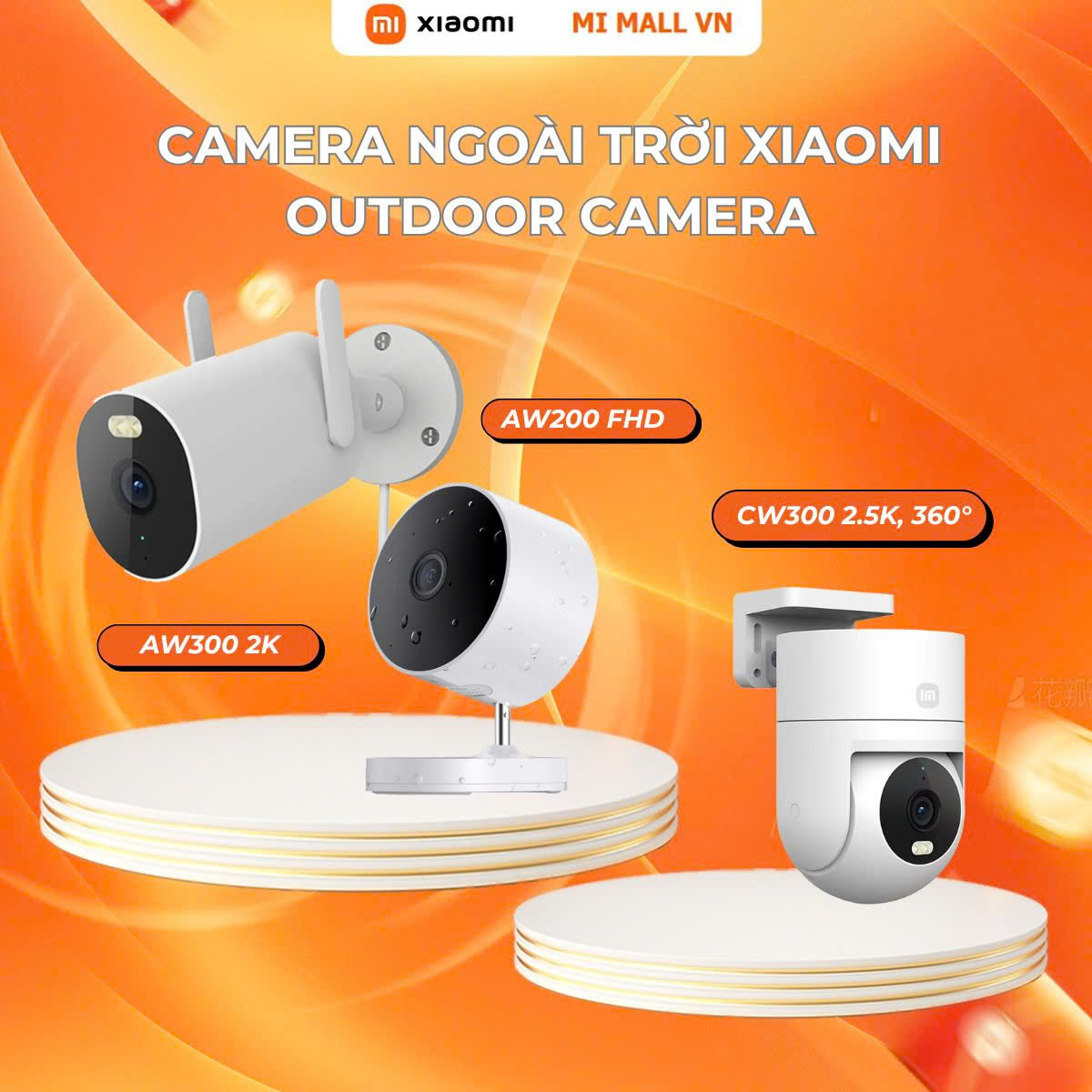 Camera Ngoài Trời Xiaomi Outdoor Camera CW300 2.5K ,  AW300 2K , AW200 Full HD (Bản quốc tế - Bảo hà