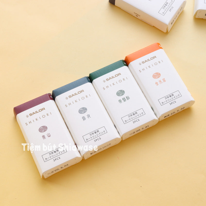 Hộp 3 Ống Mực Bút Máy Sailor Shikiori - Four Seasons