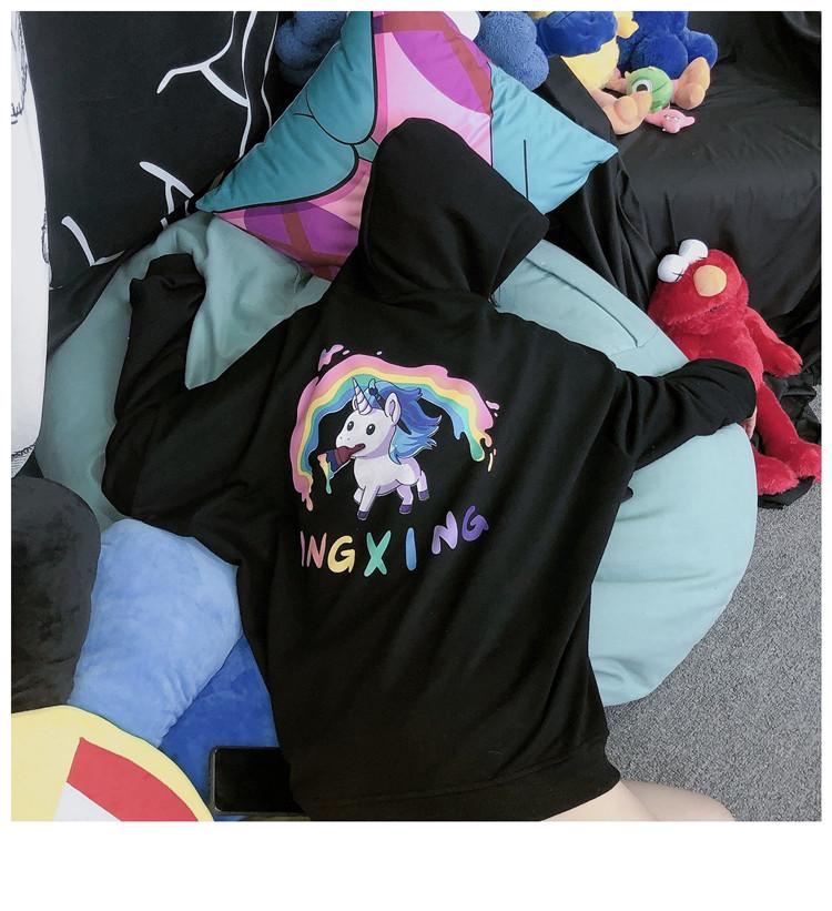 [HCM]Áo Hoodies dây kéo nỉ ngoại UNICORN INGXING form nam nữ tới 70kg KA078