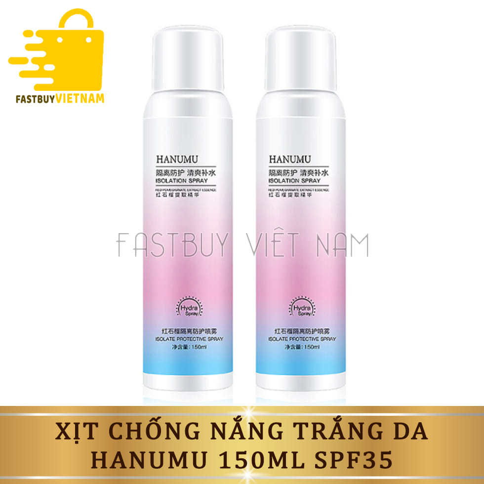 Xịt Chống Nắng Trắng Da Maycreate 150ml, Kem Chống Nắng Body Dạng Xịt Giúp Nâng Tông Và Căng Bóng Da Và Tạo Độ Ẩm Cho Da