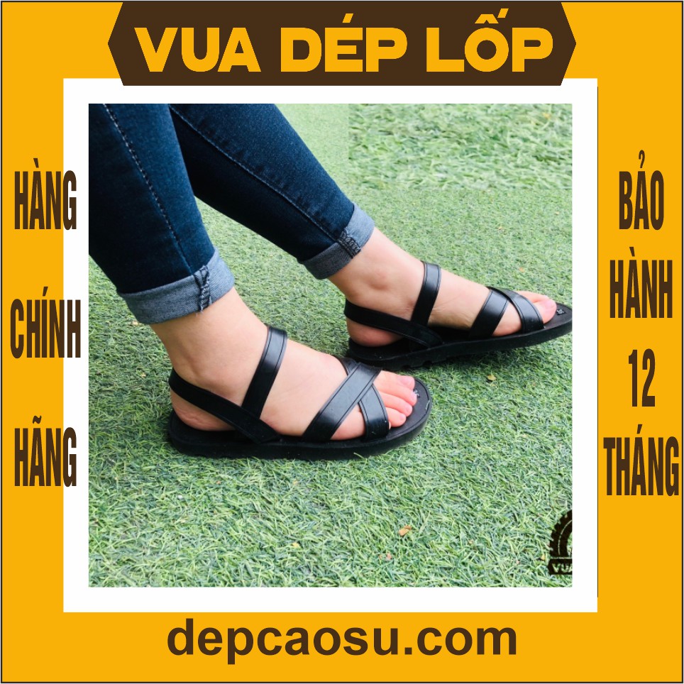 [ DÉP CAO SU NAM NỮ ] Dép cao su thách đấu 4 quai chéo máy bay, dép Bác Hồ thương hiệu Vua Dép Lốp Phạm Quang Xuân