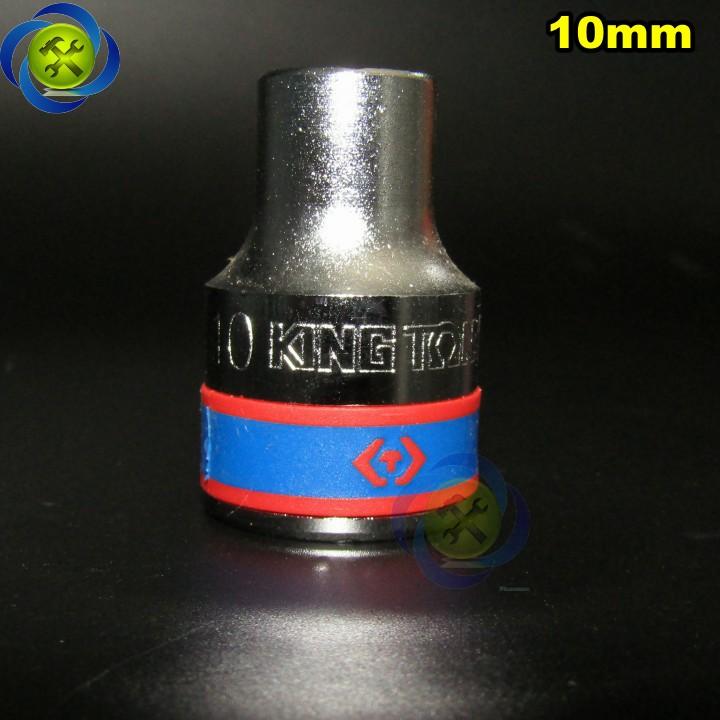Tuýp trắng ngắn kingtony 433510m 1 phần 2 inch - 10mm 6 cạnh