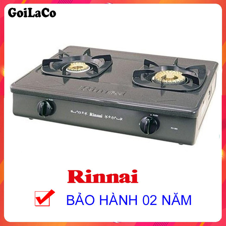 Bếp gas đôi Rinnai RV-365(GM)N (6 tấc) mặt men – màu xám