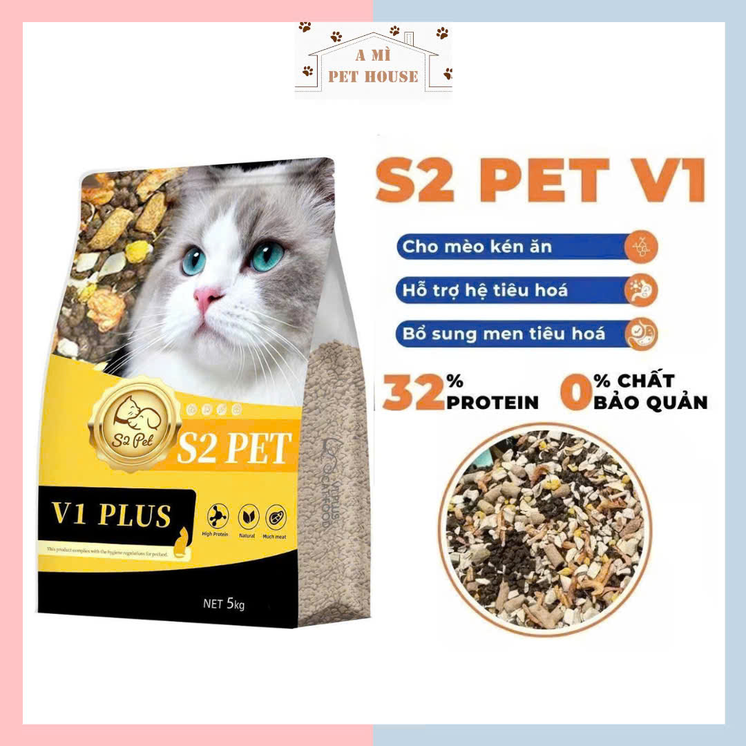 (TÚI CHIẾT1Kg) Hạt Siêu Topping Cho Mèo S2 Pet - thức ăn hạt khô cho mèo S2 Pet