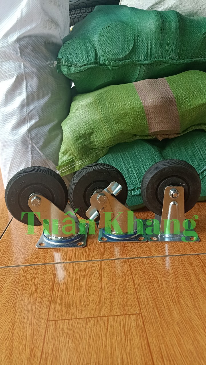 Bánh xe đẩy hàng 125x38 cao su - Banhxetuankhang