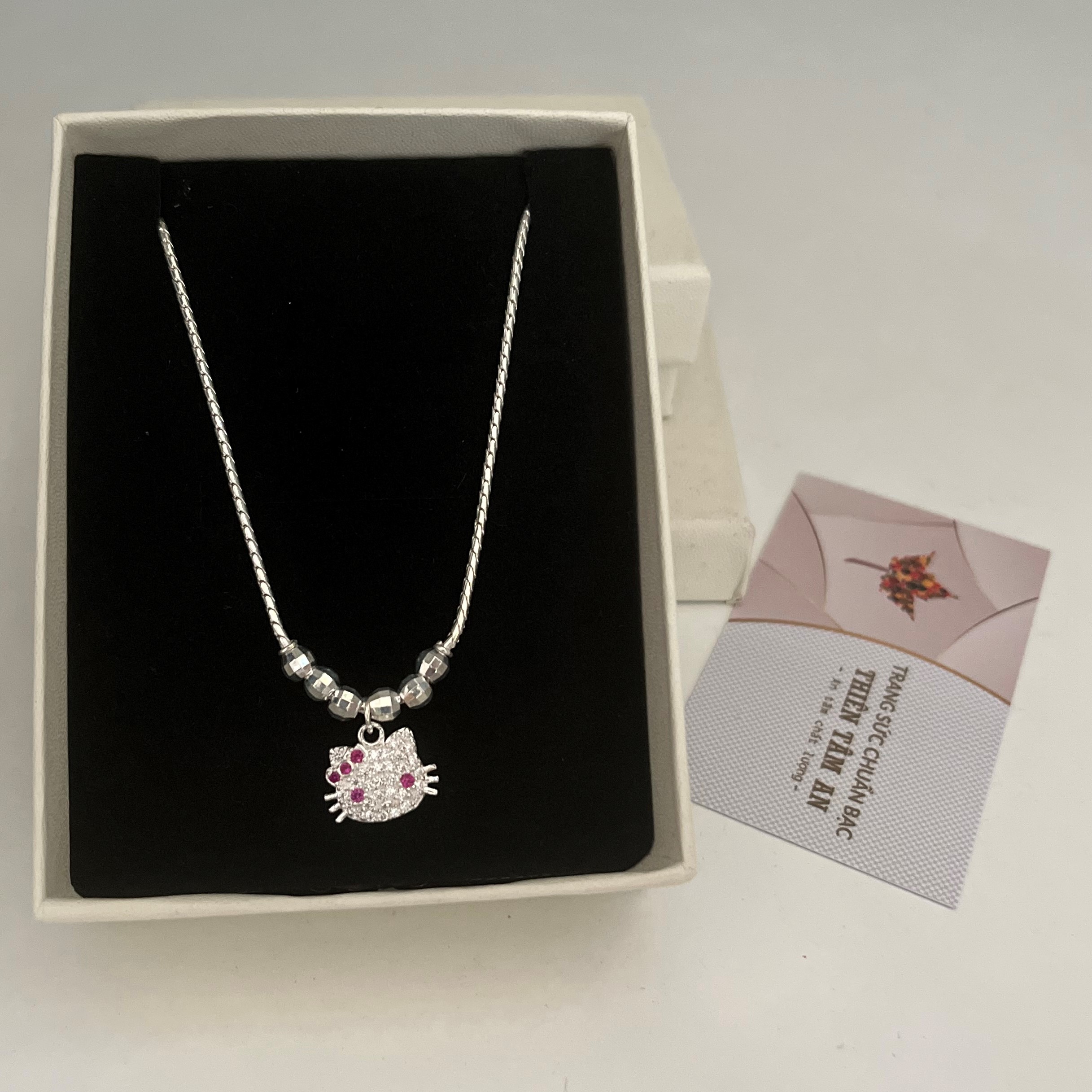 Dây chuyền bạc ta Mèo Kitty cho bé gái TTA Jewelry