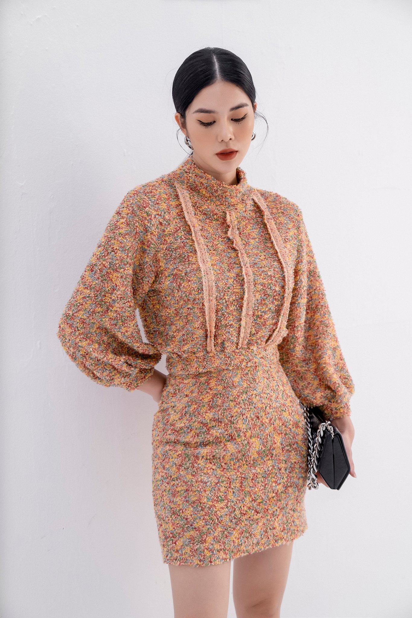 Áo len nữ tay dài cổ cao eva de eva 21aale012h