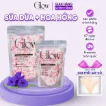 Sáp Wax Lông Mix Hoa Hồng + Sữa Dừa Cao Cấp Bám Lông, Chuyên Dụng Wax Bikini Glow Waxing Tặng Que Phết Sáp CHE TÊN SẢN PHẨM