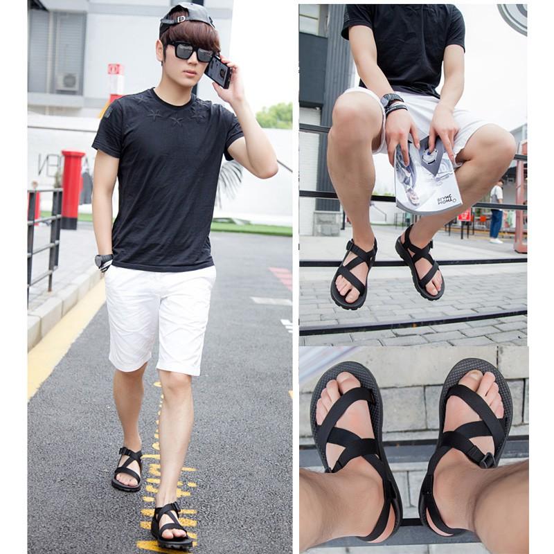 Giày sandal nam đế cao 3cm không lún không nhăn KD189