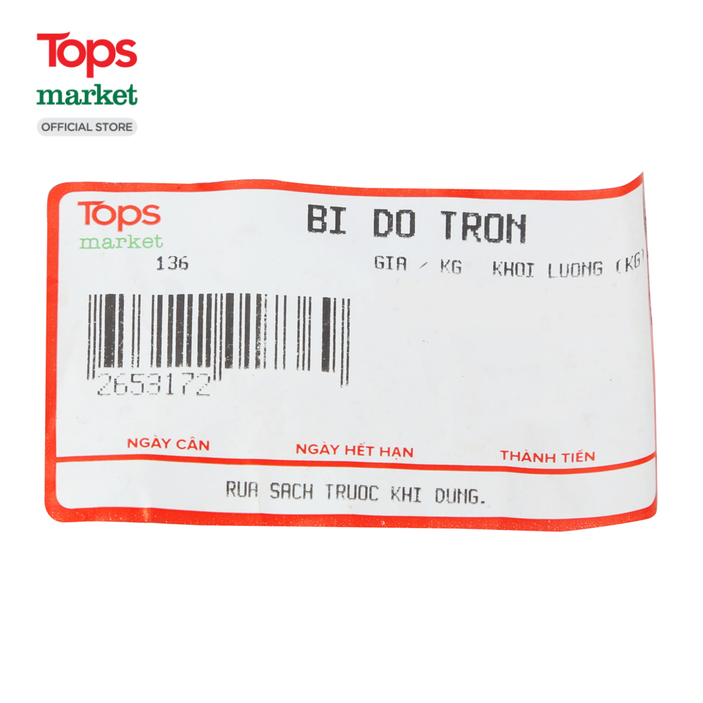 Bí Đỏ Tròn 1KG