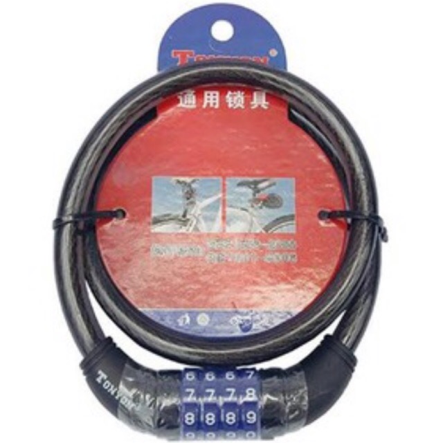 Khóa dây cáp tonyon 4 số dày 12mm dài 800mm