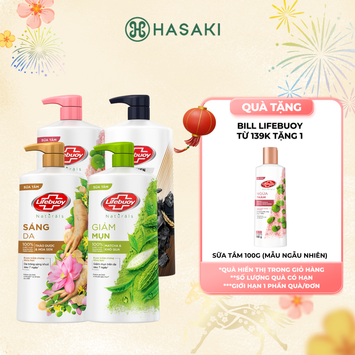 MUA LÀ CÓ QUÀ Sữa Tắm Lifebuoy Detox Và Bảo Vệ Khỏi Vi Khuẩn Hasaki Sản Phẩm Chính Hãng