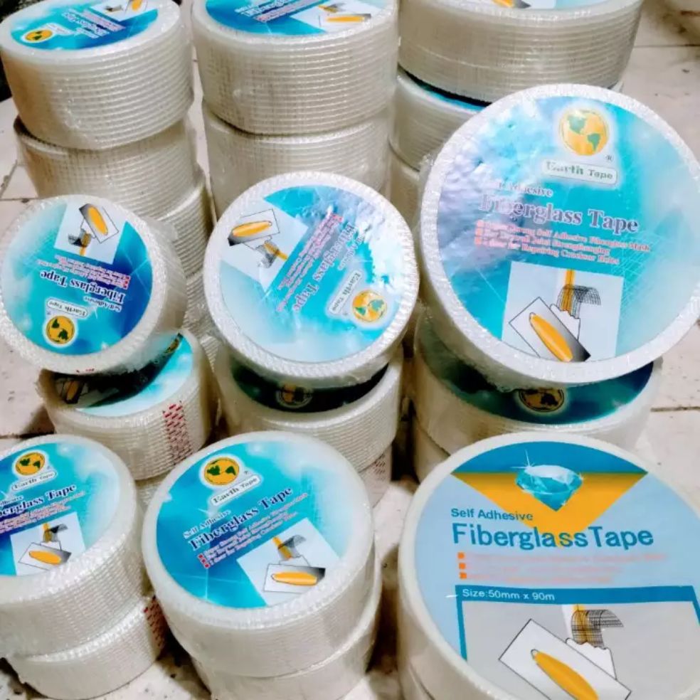 Keo lưới dán thạch cao - Băng keo sợi thủy tinh(cuộn lớn dài 90m )