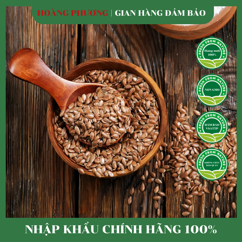 Hạt Lanh Nâu Canada/Ấn Độ 500Gr - Hạt Lanh Hữu Cơ Nhập Khẩu Hỗ Trợ Ngừa Ung Thư Tiểu Đường