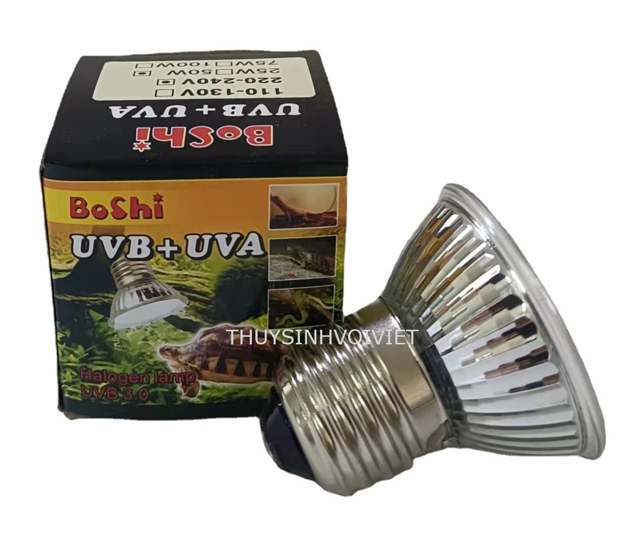 Đèn sưởi ấm uva uvb cho bể nuôi bò sát, rùa, iguana công suất 25,50,75w, vui lòng xem mô tả sản phẩm