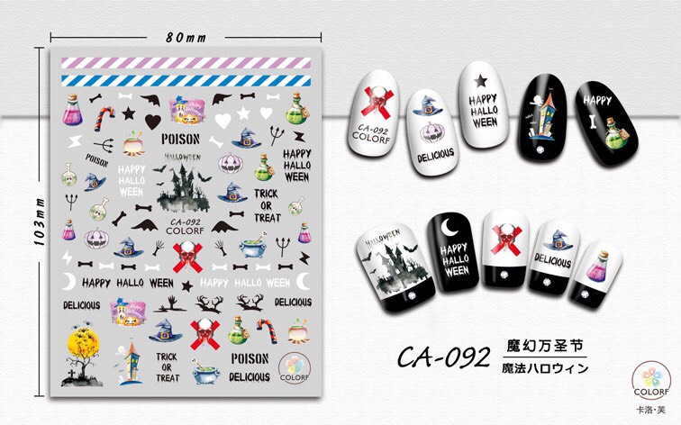 Sticker dán móng chủ đề haloween