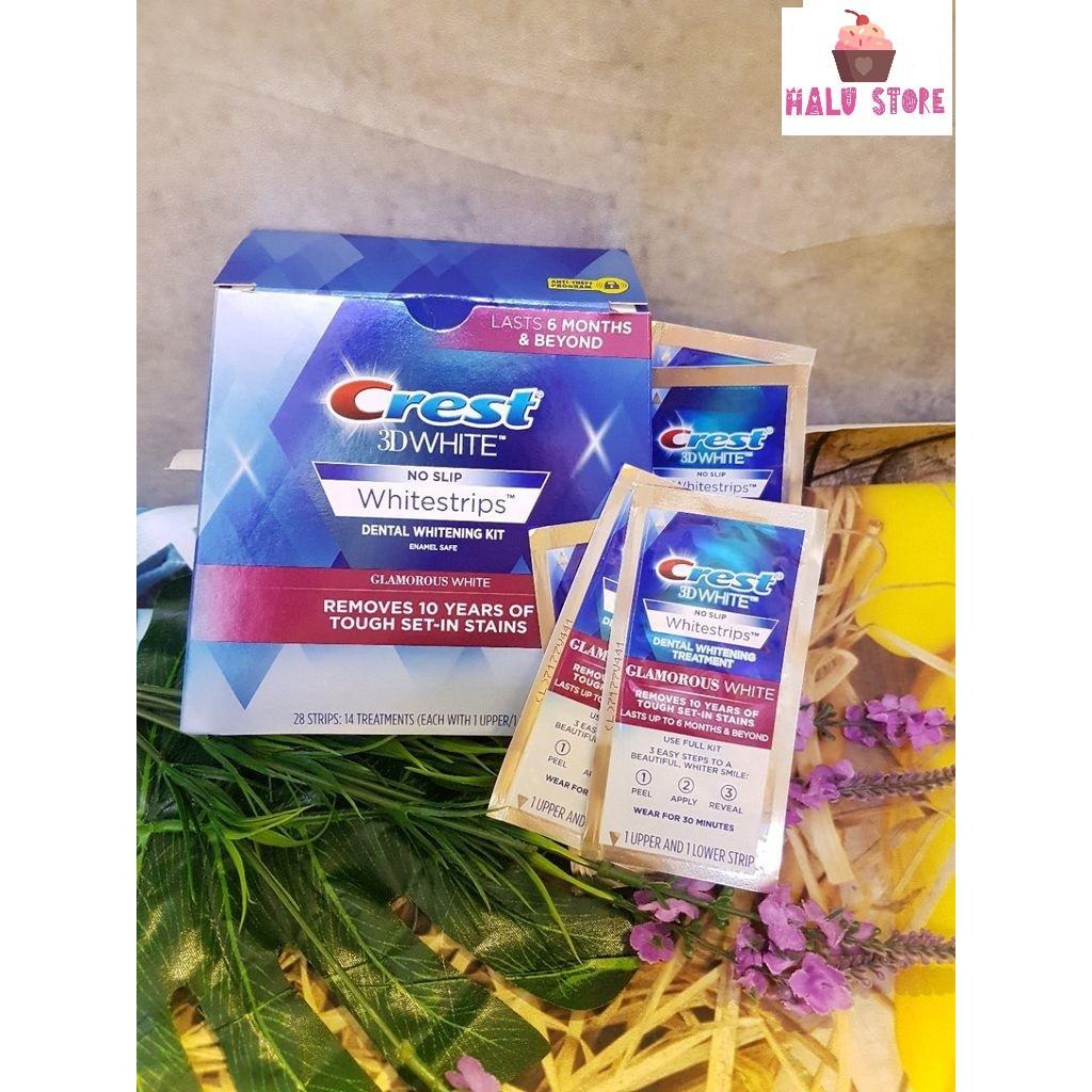 Miếng dán trắng răng Crest 3D White Whitestrips loại Glamorous - Mỹ