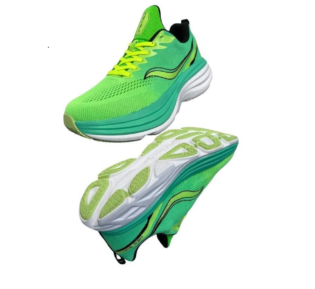 Men's Sports Shoes Aerobic Running Shoes Lightweight Eva Sole Green 021 Sneaker Sport Exercise Running Training Shoes - 5