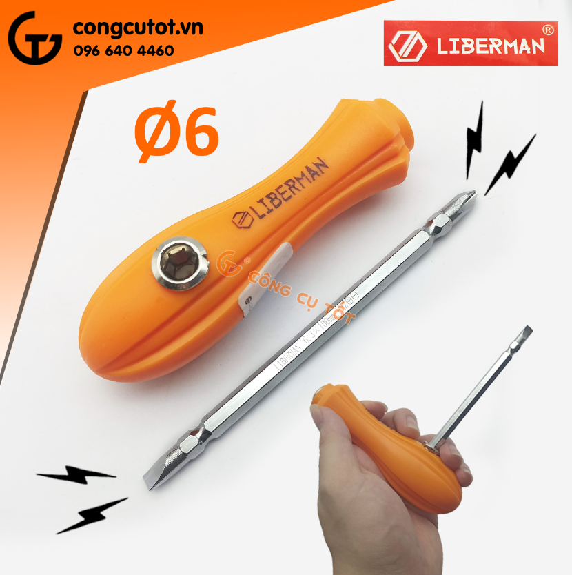 Tô vít 2 đầu ø6x100mm liberman