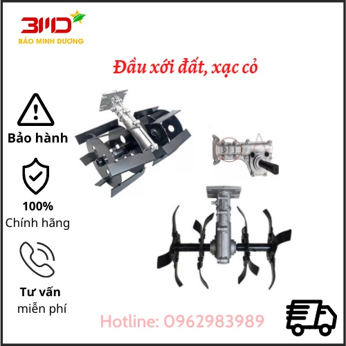 Đầu xới đất, sạc cỏ lắp máy cắt cỏ - điện máy bảo minh dương
