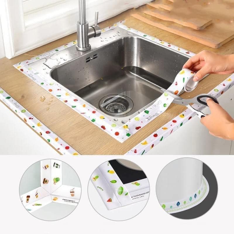 Băng dính dán mép tường chống thấm đa năng khổ 3,8cm dài 3.2m