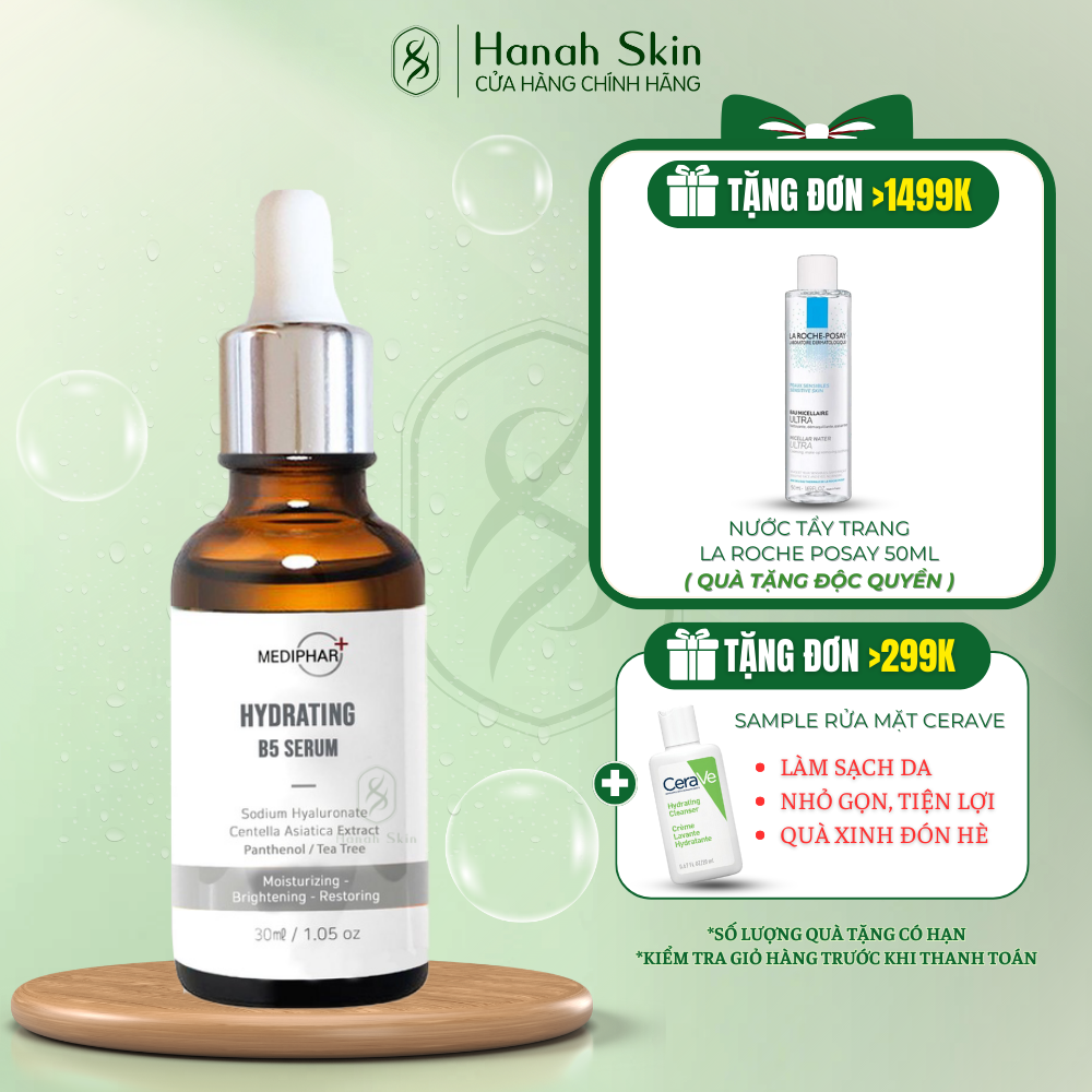 Serum phục hồi cấp ẩm mediphar+ hydrating b5 30ml