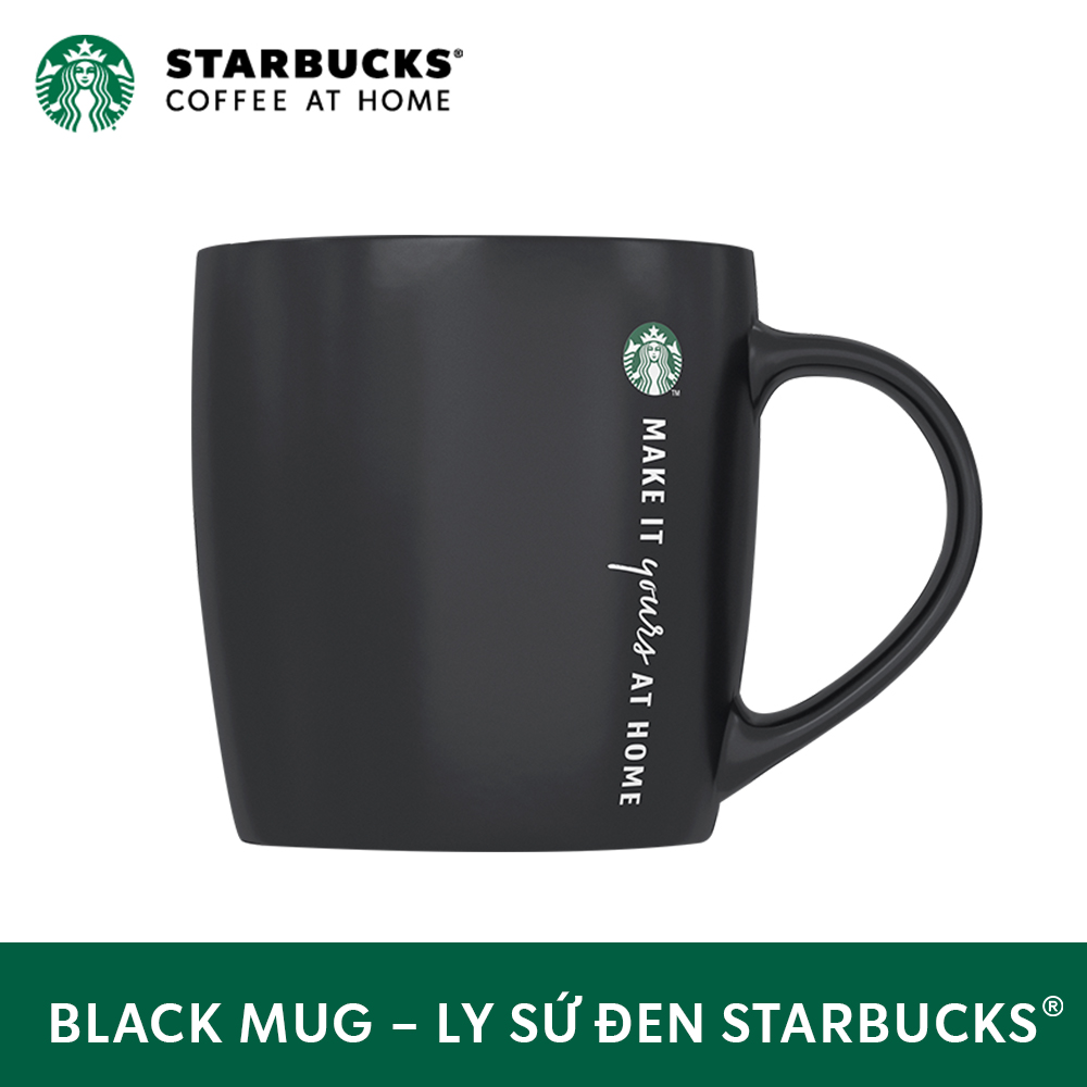 QUÀ TẶNG KHÔNG BÁN SBUX - Black mug - Ly sứ đen STARBUCKS