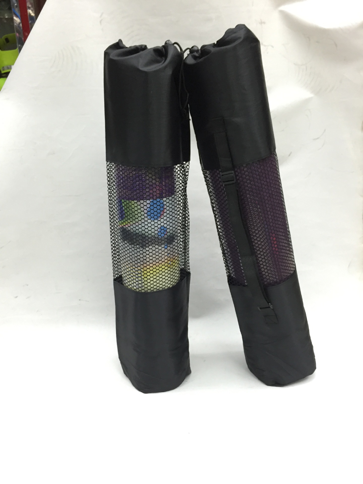 Túi lưới đựng thảm, túi đựng thảm yoga 6mm popo ygm12black dụng cụ tập gym, yoga