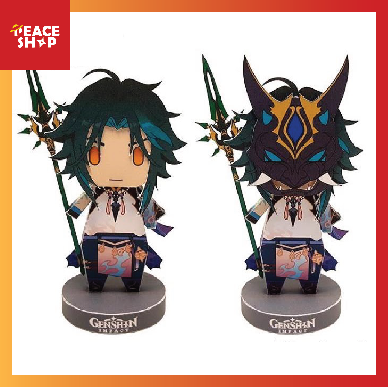 Mô Hình Giấy Xiao Chibi Game Genshin Impact