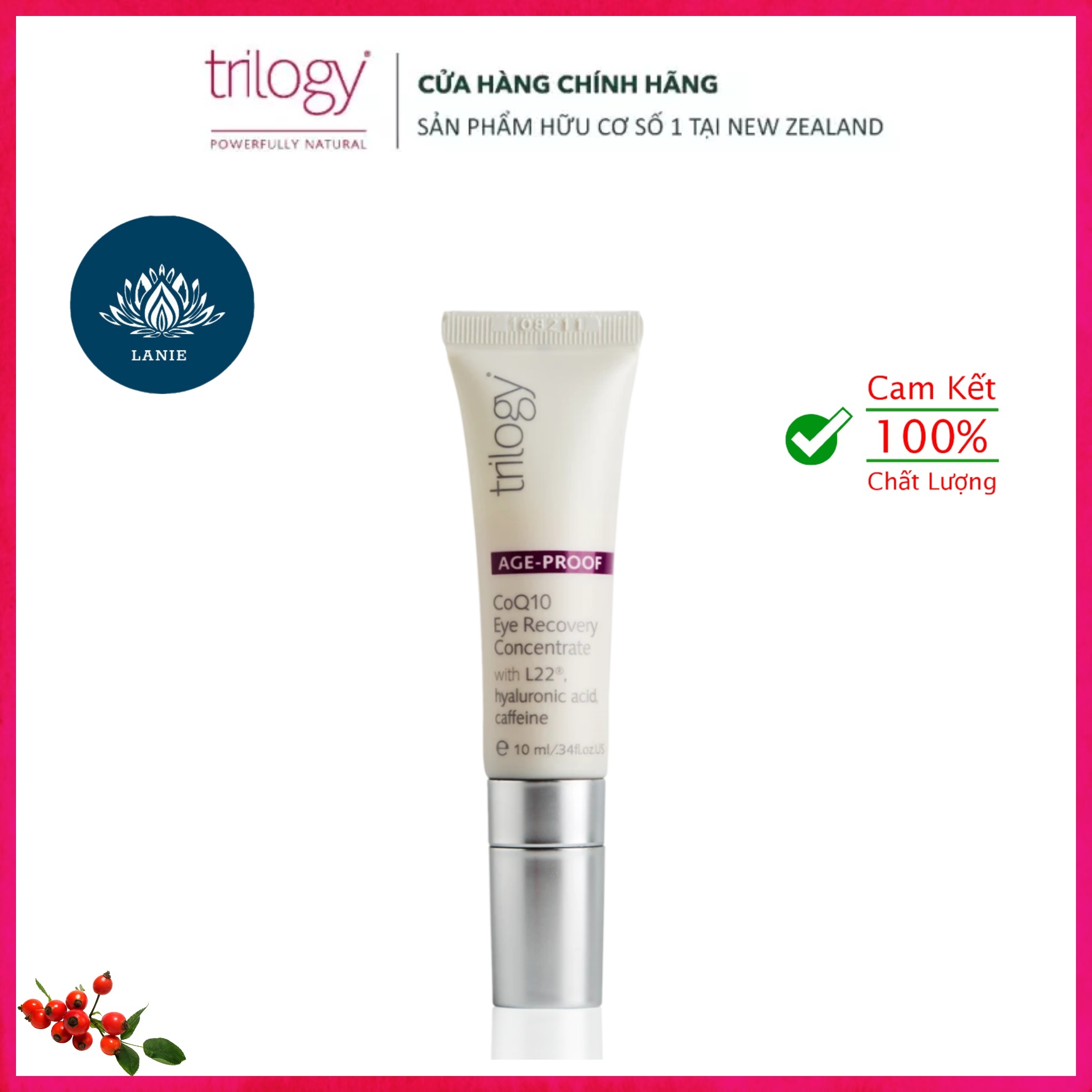 Trilogy Tinh Chất Phục Hồi Da Vùng Mắt CoQ10 Eye Recovery Concentrate 10ml