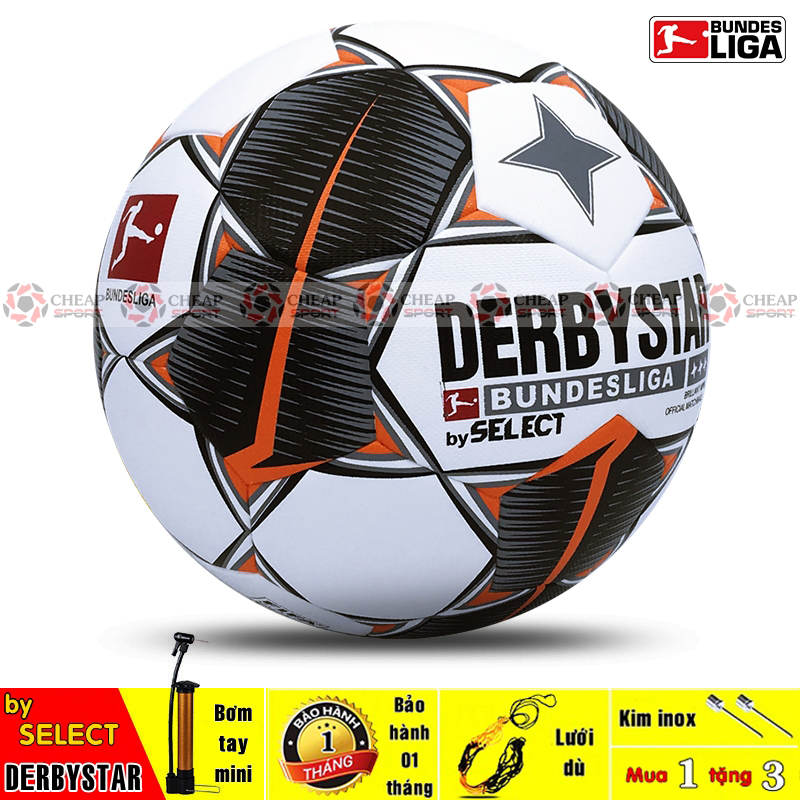 Bóng Đá Số 5 DERBY STAR BUNDESLIGA 2020 Da PU Tiêu Chuẩn Thi Đấu Phù Hợp Sân Cỏ Nhân Tạo Và Sân Cỏ Tự Nhiên (Bóng đúc cao cấp)