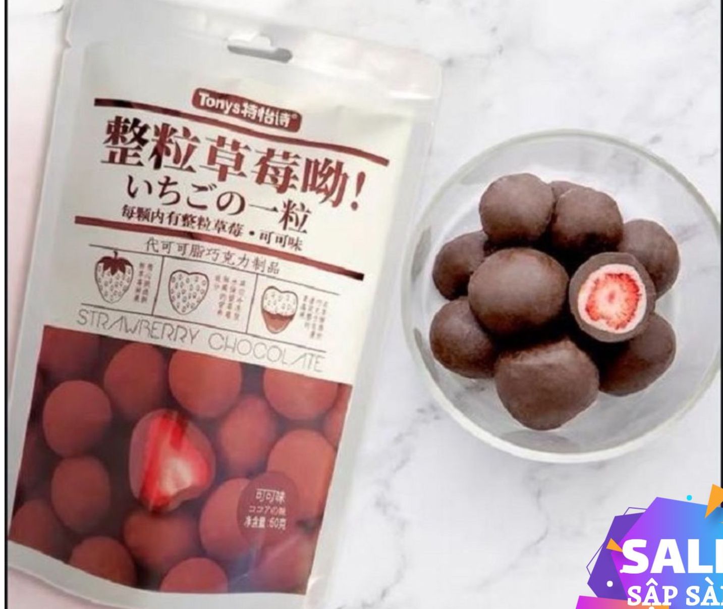 Socola bọc dâu tây sấy maxifood